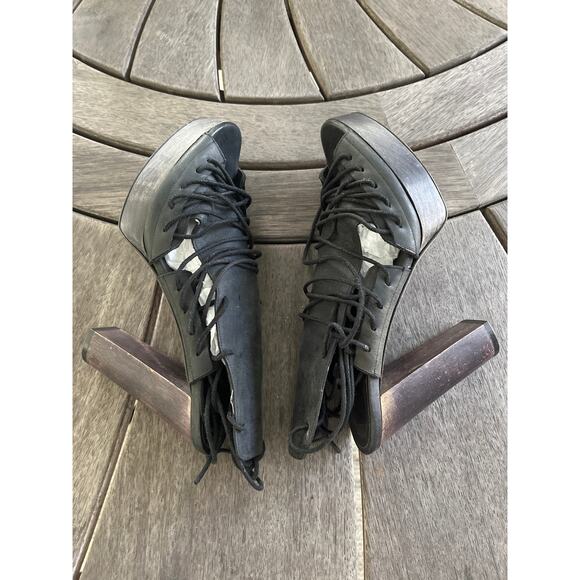 LD Tuttle x Creatures of Comfort lace up open Toe Sandals heels 38.5 - Picture 7 of 12